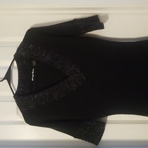 Planet Gold Black Sweater Dress Size L